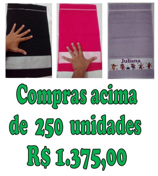 250 Unidades de Toalhas