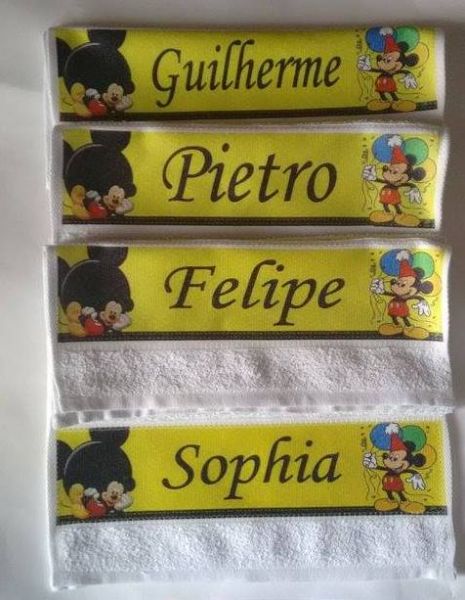 Toalha Branca Personalizada com nome