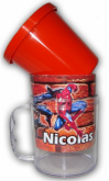 100 Canecas Personalizadas Plástica com Fechamento Rosqueado