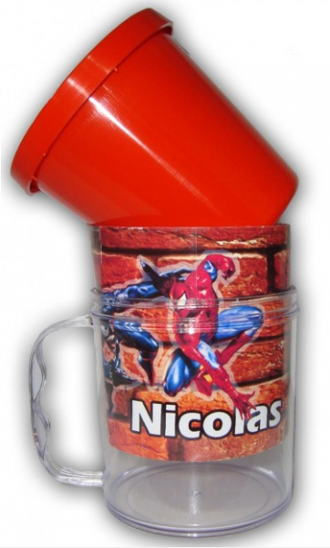 100 Canecas Personalizadas Plástica com Fechamento Rosqueado