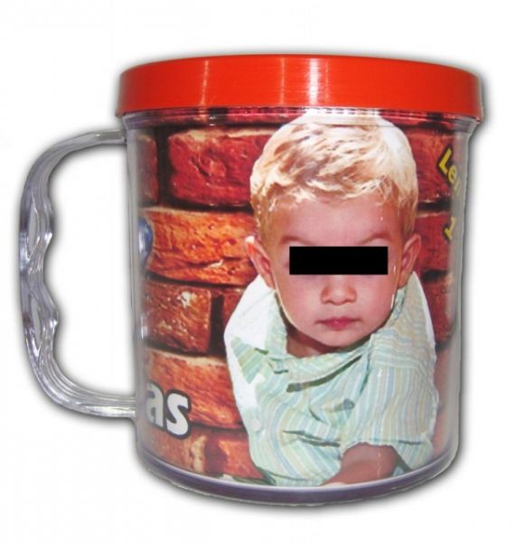 Caneca Personalizada Plástica com Fechamento Rosqueado